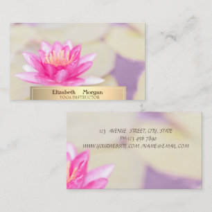 Professionell Lotus Yoga Bokeh Visitkort