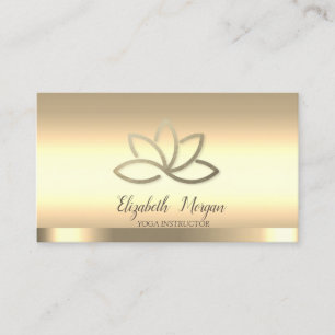 Professionell Lotusblomma Yoga Instruktör Visitkort