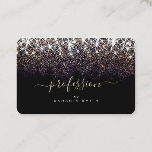 Professionell Luminous Mörk Guld Glitter Elegant Visitkort