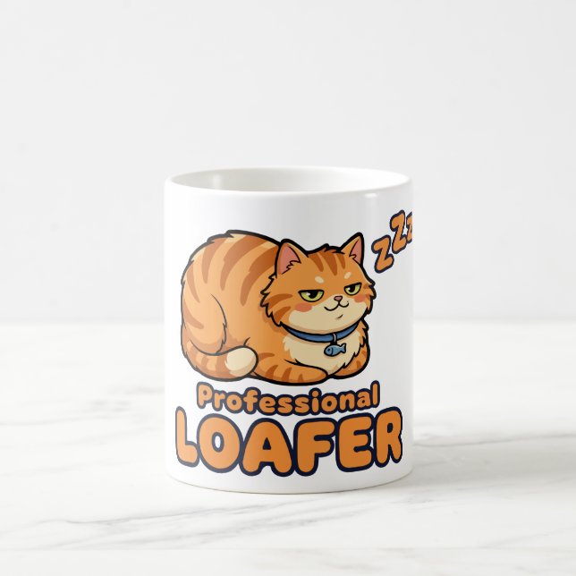 Professionell Lutfisk Rolig Sovande Katt Kaffemugg (Center)
