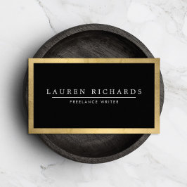 Professionell Luxe Faux Guld och Black Visitkort
