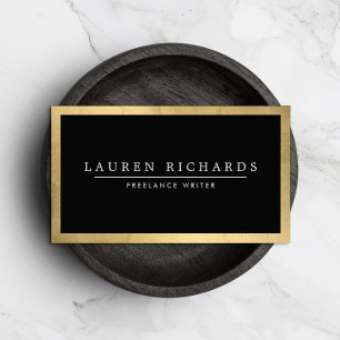Professionell Luxe Faux Guld och Black Visitkort