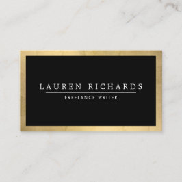 Professionell Luxe Faux Guld och Black Visitkort