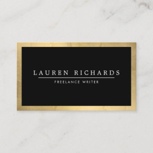 Professionell Luxe Faux Guld och Black Visitkort