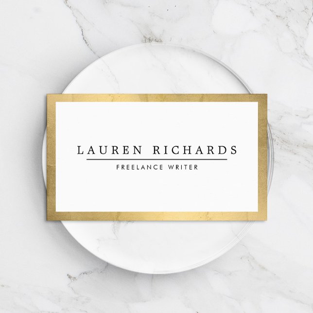 Professionell Luxe Faux Guld och White Visitkort (Skapare uppladdad)