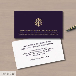 Professionell Luxe Geometric Logotyp Visitkort