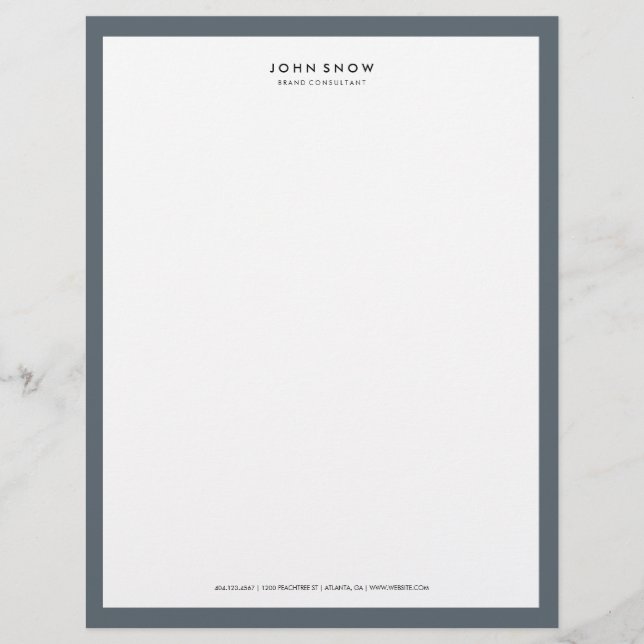 Professionell Luxe Letterhead Brevhuvud (Framsida)