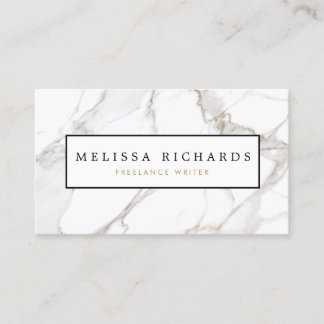 Professionell Luxe Minimalist White Marble Visitkort