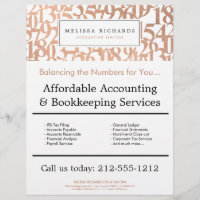 Professionell Luxe Ro Guld Numbers Accountant