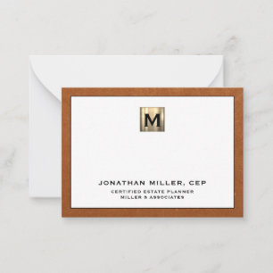 Professionell Luxury Guld Initial Logotyp Anteckningskort