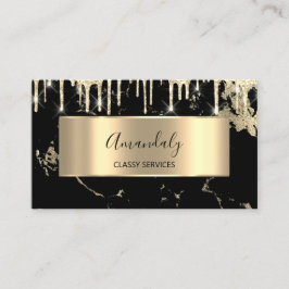 Professionell Luxury Guld Royal Marble Black Drift Visitkort