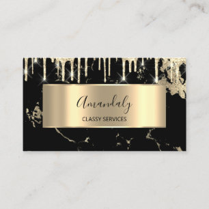 Professionell Luxury Guld Royal Marble Black Drift Visitkort