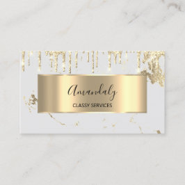 Professionell Luxury Guld Royal Marble Grått Visitkort