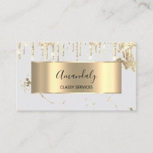 Professionell Luxury Guld Royal Marble Grått Visitkort