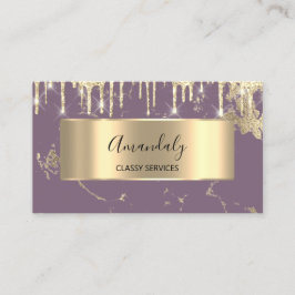 Professionell Luxury Guld Royal Marble Lila Drift Visitkort