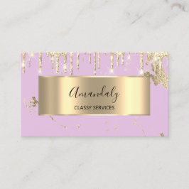 Professionell Luxury Guld Royal Marble Rosa Pastel Visitkort
