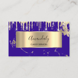 Professionell Luxury Guld Royal Marble Royal Blue Visitkort