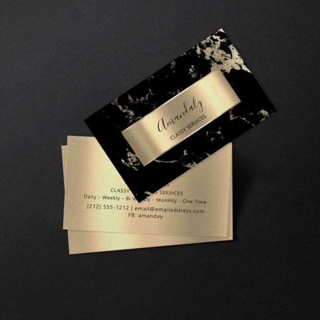 Professionell Luxury Guld Royal Marble Visitkort (Professional Luxury Gold Royal Marble Business Card)