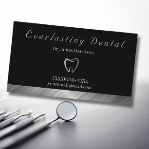 Professionell Luxury Silver Toth Dentist Visitkort