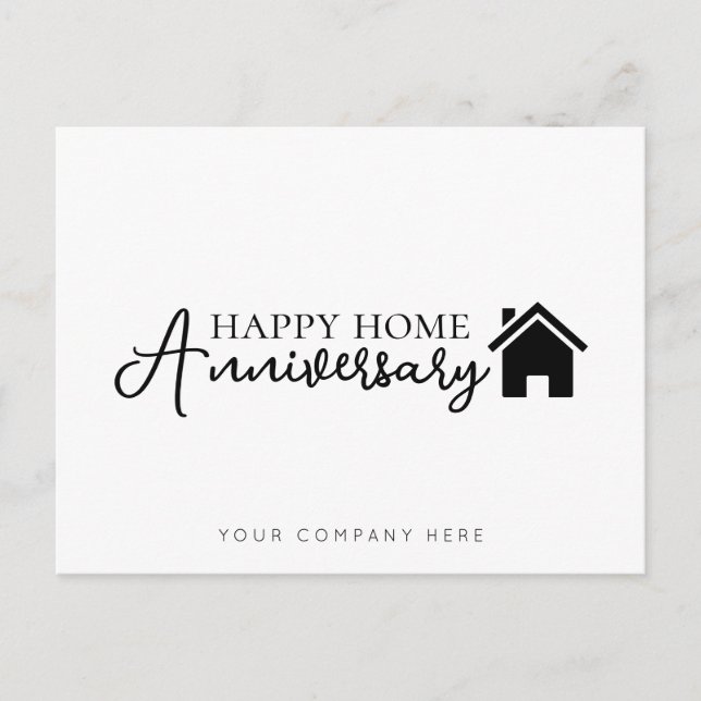Professionell Lycklig Hemårsdag Fastigheter Vykort (Framsida)