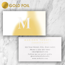 Professionell Lyx Monogrammerad Metallisk Guld Fol
