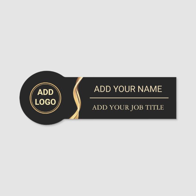 Professionell Magnetisk Logotyp Namn Tag  Namnbricka (Framsida)