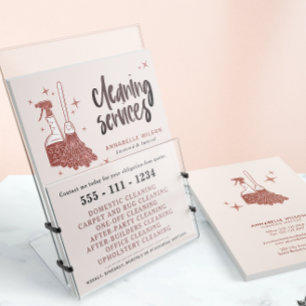 Professionell Maid & House Städning Business Flygblad