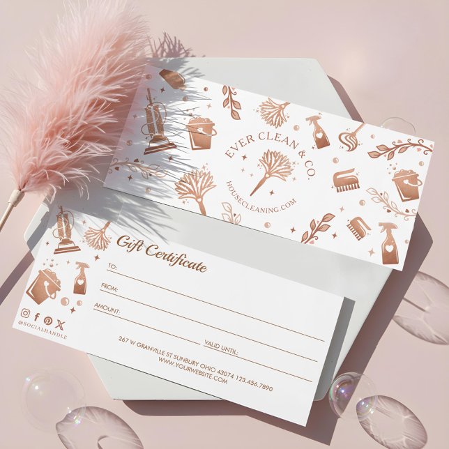 Professionell Maid House Städning presentcertifika (Professional Maid House Cleaning Gift Certificate)