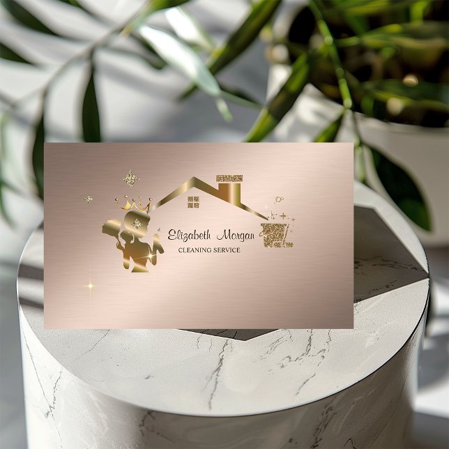 Professionell Maid Städning House Visitkort (Skapare uppladdad)