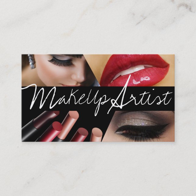 Professionell Makeup Artist, Affärskort Visitkort (Framsida)