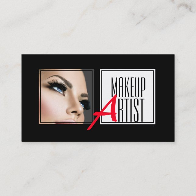 Professionell Makeup Artist, Beauty Visitkort (Framsida)