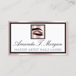 Professionell Makeup Artist Brows Eyelash Ro Logot Visitkort