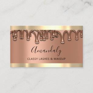 Professionell Makeup Artist Copper Ro Lash Drift Visitkort