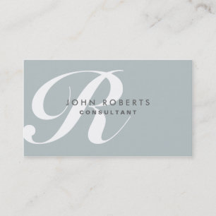 Professionell Makeup Artist Elegant Monogram Grönt Visitkort