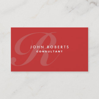 Professionell Makeup Artist Elegant Monogram Red Visitkort