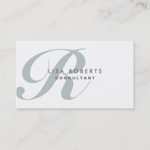 Professionell Makeup Artist Elegant Monogram White Visitkort