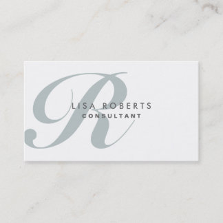 Professionell Makeup Artist Elegant Monogram White Visitkort