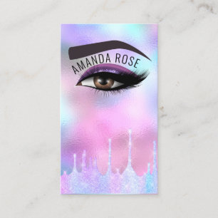 Professionell Makeup Artist Eyelash Brow Holograph Visitkort