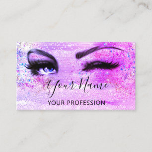 Professionell Makeup Artist Eyelash Glitter Stroke Visitkort