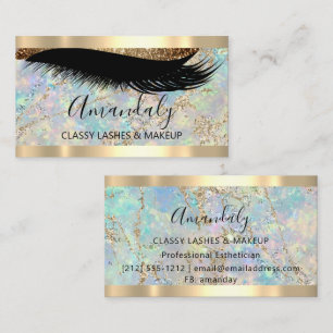 Professionell Makeup Artist Eyelash Holografik Visitkort