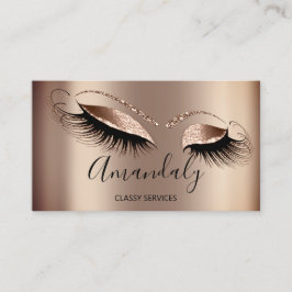 Professionell Makeup Artist Eyelash Ro Guld Visitkort