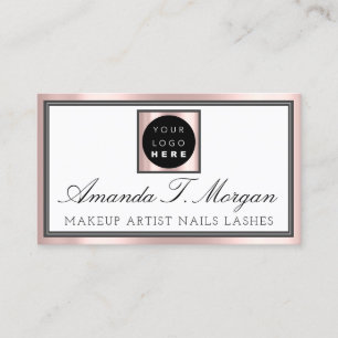 Professionell Makeup Artist Eyelash Ro Rosa Logoty Visitkort