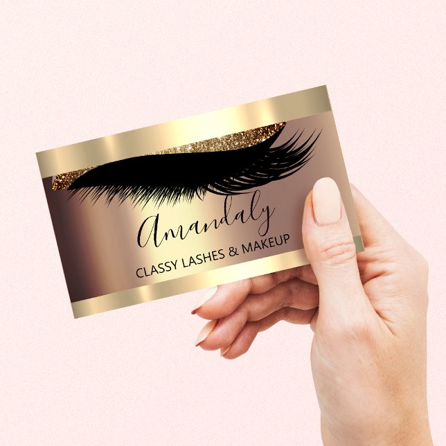 Professionell Makeup Artist Eyelash Unik Modern Visitkort (Professional Makeup Artist Eyelash Unique Modern Business Card)