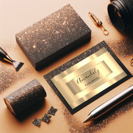 Professionell Makeup Artist Guld Monochromatic Visitkort