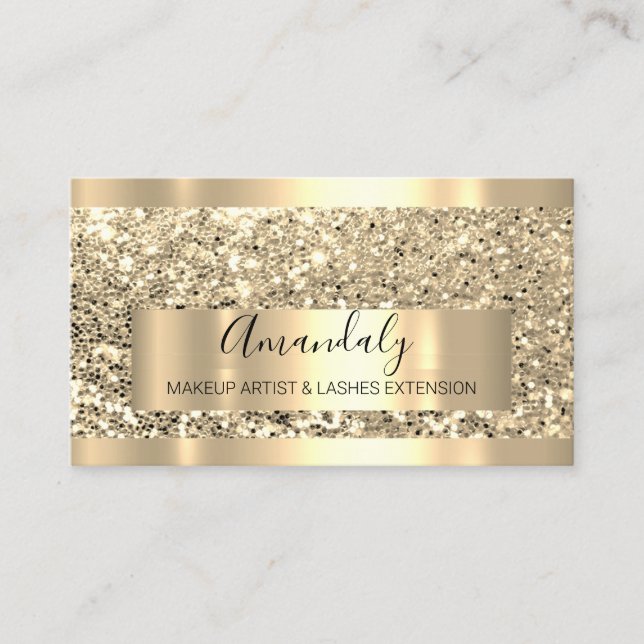 Professionell Makeup Artist Lash Event Planner Gul Visitkort (Framsida)