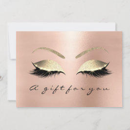 Professionell Makeup Artist Lash Extension Guld Inbjudningar