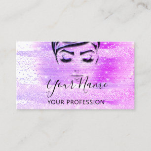 Professionell Makeup Artist Lash Extension Rosa Visitkort