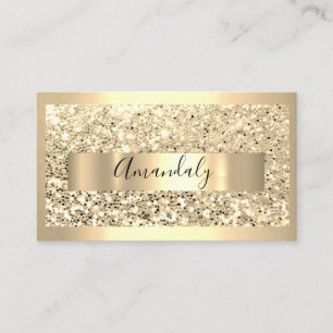 Professionell Makeup Artist Lash Guld Glitter Visitkort