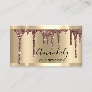Professionell Makeup Artist Lash Ro Guld Sepia Visitkort