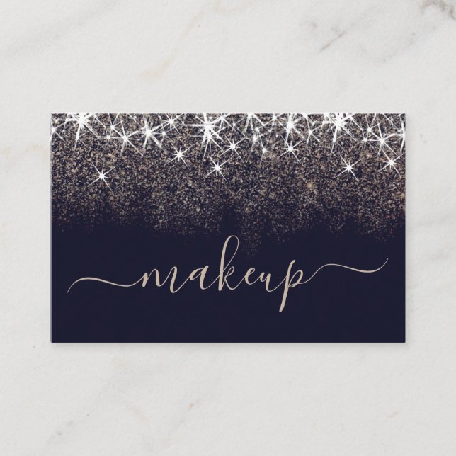 Professionell Makeup Artist Luminous Glitter Spark Visitkort (Framsida)